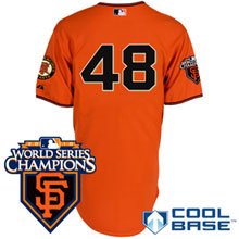 MLB Men's San Francisco Giants Pablo Sandoval Six Button Cool Base Authentic Alternate Jersey (Orange, 40/Medium)