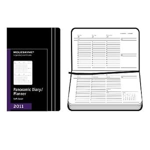 Moleskine 2011 12 Month Panoramic Planner: Black Soft Cover Pocket by Moleskine