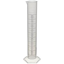 CapitolBrand Polypropylene Class B Graduated Cylinder with Molded Graduations