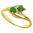 14K Yellow Gold Tsavorite Ring