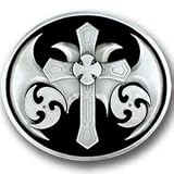 Oversized Belt Buckle - Cross with Blades