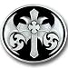 Oversized Belt Buckle - Cross with Blades