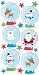 Essentials Large Dimensional Stickers-Snow Globes