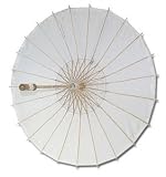 White Paper Wedding Party Parasol 32in #13289
