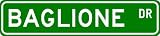 BAGLIONE Street Sign ~ Personalized Family Lastname Sign ~ Gameroom, Basement, Garage Sign Novelty** ALUMINUM