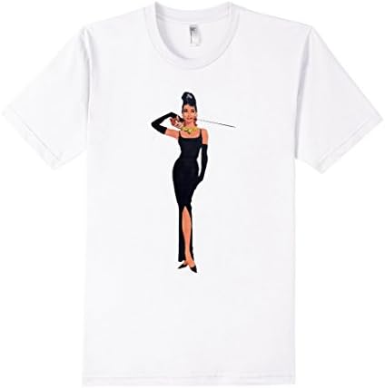 Men's Audrey Hepburn on a Tee Shirt   Choose Size/Color Large White