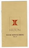 The Clearwater Beach Hilton Inn Menu Clearwater Florida 1980's