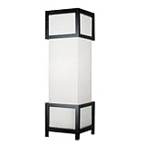 IMAGE OF Kenroy Home Tower 30 Inch Table Lamp In A Mahogany Finish And A Shimmery White Shade