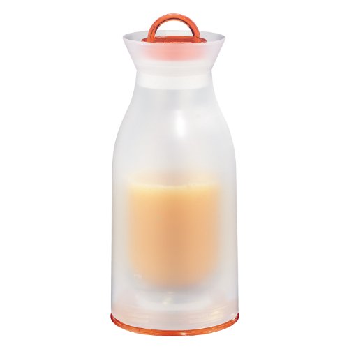 Alfi Cool Bottle, Translucent Clear with Orange Accents, 25-Ounce Carafe