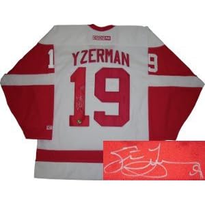 Buy Autographed Steve Yzerman Jersey - Redwings CCM White