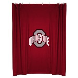 Ohio State Jersey Material Shower Curtain