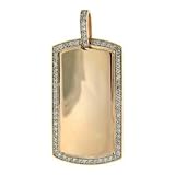31PeGuYgHlL. SL160  1.86ct Diamond Dog Tag Pendant 14K Rose Gold