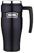 Thermos Stainless King 16-Ounce Leak- Proof Travel Mug with Handle, Midnight Blue