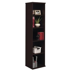 Mocha Cherry Open Single Bookcase Mocha Cherry by Bush Office Furniture