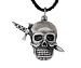 Skull and Dagger Pendant - Pewter - 1'' Height