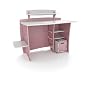 Legare 43-Inch Kids' Desk with File Cart, Pink/White