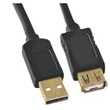 Ge Ho97837 A-Male To A-Female Usb 2.0 Extension Cable (10-Ft Gold)