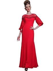 Mermaid Plaid Print Silk Floor Length Beaded Evening Dress 