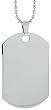 Full Size 2 in. X 1 1/4 in. Heavy Gauge Stainless Steel Dog Tag with 24 in. 2 mm Ball Chain