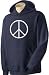 Peace Sign Symbol Hoody Sweatshirt - Navy