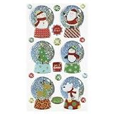 Sticko Whimsical Christmas Snowglobe Sticker