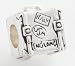 World Atlas Suitcase 925 Sterling Silver Charm Bead Fits Pandora Bracelets
