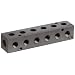 Polyconn PCM10-125R-06B 90 Degree Black Anodizing Aluminum Manifold, 1/4" NPT Female x 1/8" NPT Female, 6 Stations