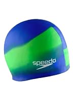 Speedo Silicone Composite Swim Cap, UV Green/Blue