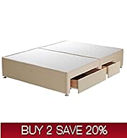Classic Padded Divan with 2 Small 2 Large Drawers