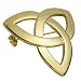 Gold Plated Trinity Knot Brooch - Made in Ireland