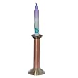 Candle holder copper and brass height 6.5 inches