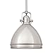 Marion 1-Light Pendant - Satin Nickel Finish with Satin Nickel Metal Shade
