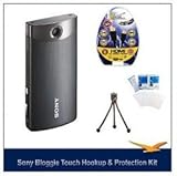 Sony Bloggie Touch (MHS-TS10/B) - 4 GB, 2 Hour NEWEST MODEL (Black) with HDMI cable, LCD Screen Protectors, and Tabletop Tripod
