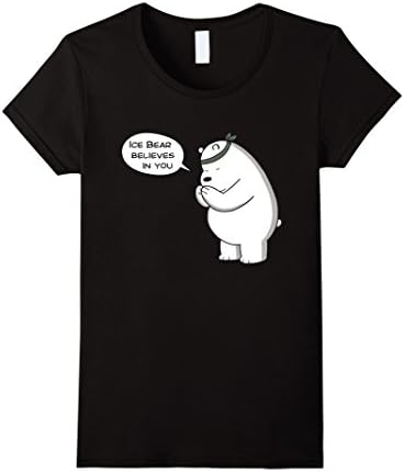 Women's Ice Bear Believes In You - We Bare Bears Medium Black