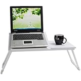 BeautyHalo Multi-functional Portable Laptop Desk Foldable Stand Lap Desk/Breakfast Bed Tray--White