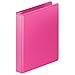 Wilson Jones Heavy Duty Round Ring View Binder with Extra Durable Hinge, 1 Inch, Customizable, Bright Pink (W363-14-212)