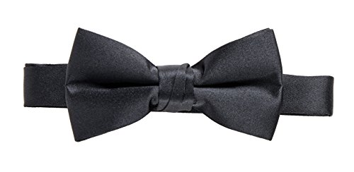 Sportoli® Men's Boys and Baby Adjustable Solid Color Satin Pre-tied Tux Bow Tie