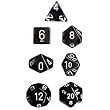Polyhedral 7-Die Translucent Dice Set - Smoke with White