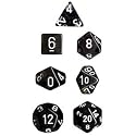 Chessex Dice: Polyhedral 7-Die Translucent Dice Set - Smoke with White