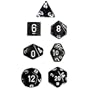 Chessex Dice: Polyhedral 7-Die Translucent Dice Set - Smoke with White