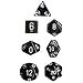 Polyhedral 7-Die Translucent Dice Set - Smoke with White