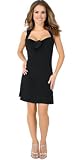 Flirty Evening Cocktail Dress with Cute Knotted Keyhole Front and Tie from Hot Fash Dresses - DANIELLE Black
