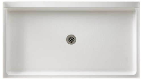 Swanstone SS-3260-010 60-Inch by 32-Inch by 5-1/2-Inch Single Threshold Shower Floor, White Finish