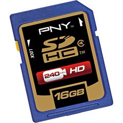 PNY 16 GB SDHC Class 4 Flash Memory Card P-SDHC16G4-EF