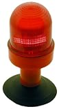 MINI RED FLASHER LIGHT WITH SUCTION CUP BASE