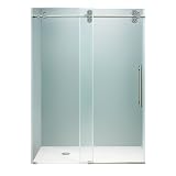Vigo Industries VG6041CHCL4874 Frameless Tempered Glass Sliding Enclosure, Chrome