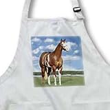 Champion Paint Quarter Horse - BLACK Full Length Apron With Pockets 22w X 30l