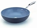 Typhoon Greenpan Hard Anodised Induction Open Stir Fry / Wok, Vienna, 30 cm