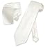 Biagio BAMBOO SILK Solid OFF-WHITE NeckTie & Handkerchief Men's Neck Tie Set