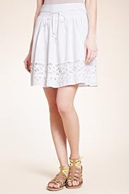 Indigo Collection Pure Cotton Lattice Trim Skirt